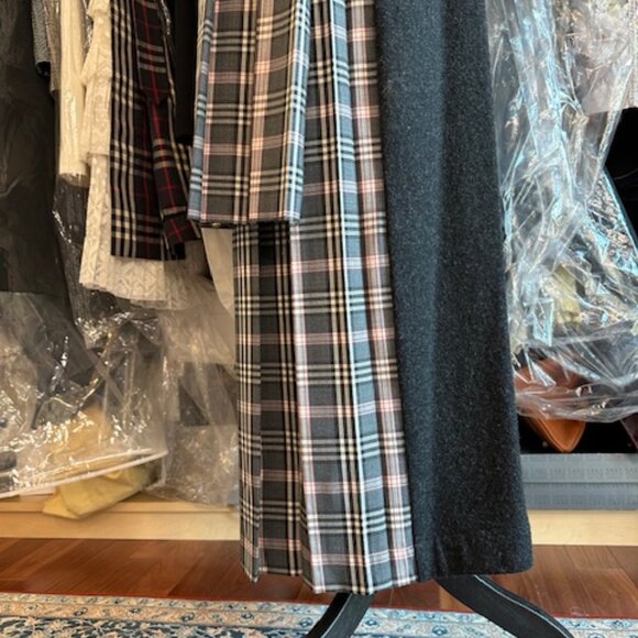 Hache Plaid Print Long Dress Size 42 - Picture 7 of 9